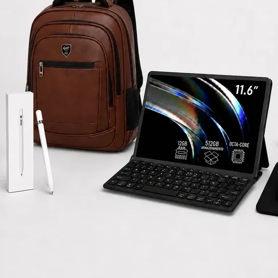 Netbook VTR NOT TAB Touch com Tela de 11" Android 15, 16GB RAM e 512GB SSD