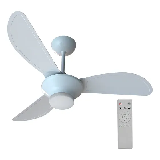 Ventilador De Teto Inverter Mistral Led 3 Pás Com Controle Remoto Ventisol Branco