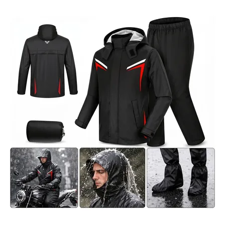 Capa De Chuva Moto Com Capuz Impermeável Motoqueiro Motoboy