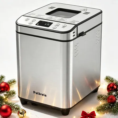 Panificadora Automática 600W Capacidade 950g com 25 Programas 3 Cores de Crosta 3 Pesos de Pão Função Manter Aquecido 60min Antiaderente