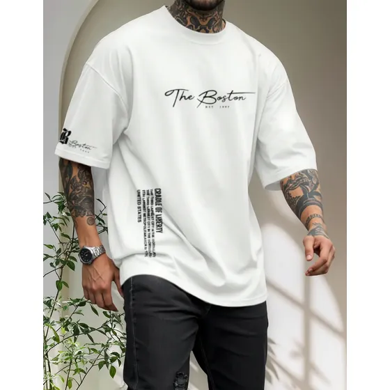 Camisa Oversized The Boston Camiseta Moda Gringa Estilosa