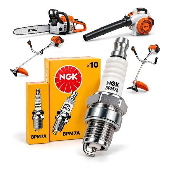 Vela Ignição Ngk Bpm7a Stihl Husqvarn Motosserra Roçadeira