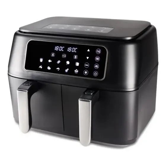 Fritadeira Air Fryer Dual Digital Hamilton Beach 2 Cestos 8l Cor Preto