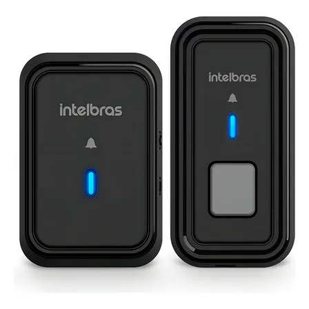 Campainha Sem Fio Intelbras Cib 101s Com Bateria - Cor Preta