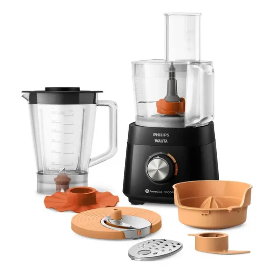 Multiprocessador Walita Preto 1000w - Hr7304/92